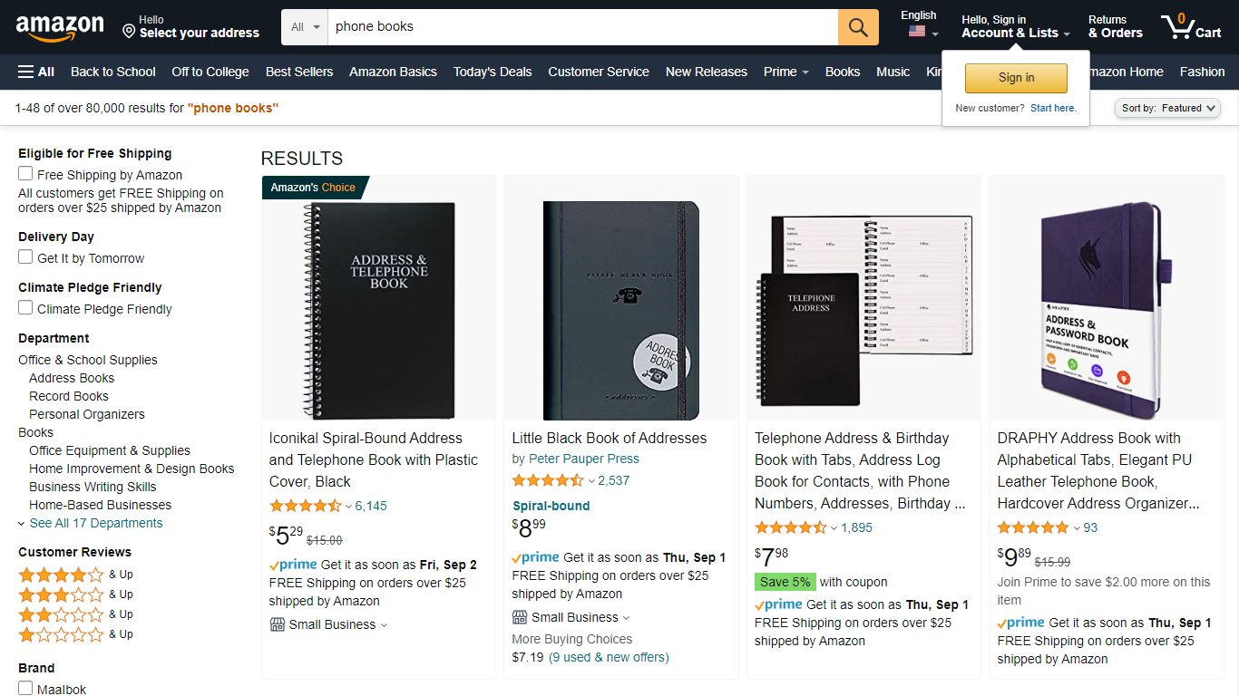 Amazon.com: phone books